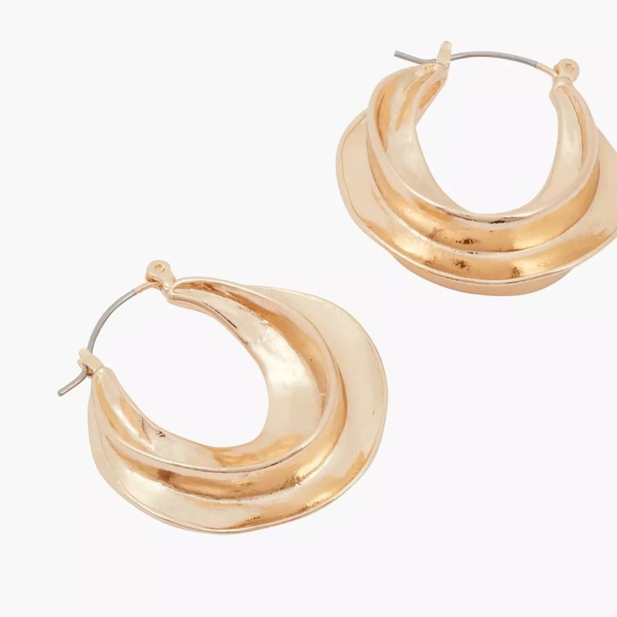 New Larges Creoles Singapour Boucles D'Oreilles