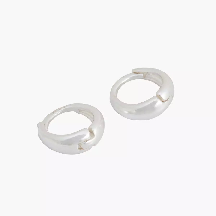 New Creoles Argent Garanti Boucles D'Oreilles