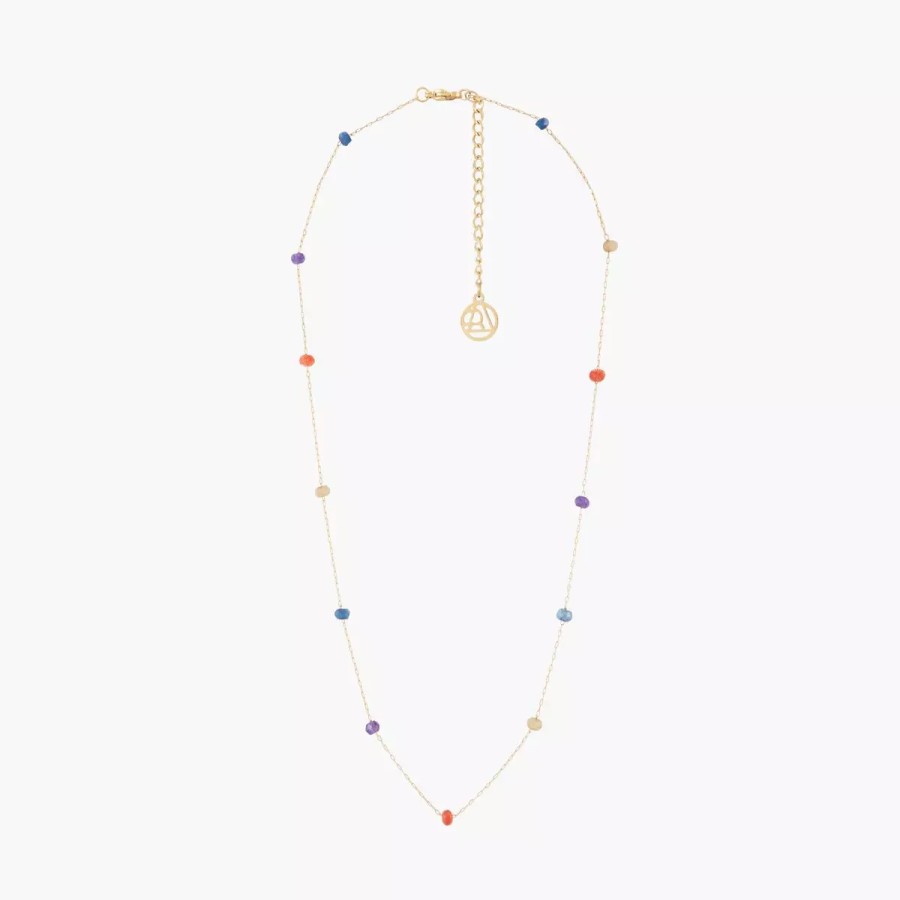 New Collier Pierres Acier Inoxydable Colliers