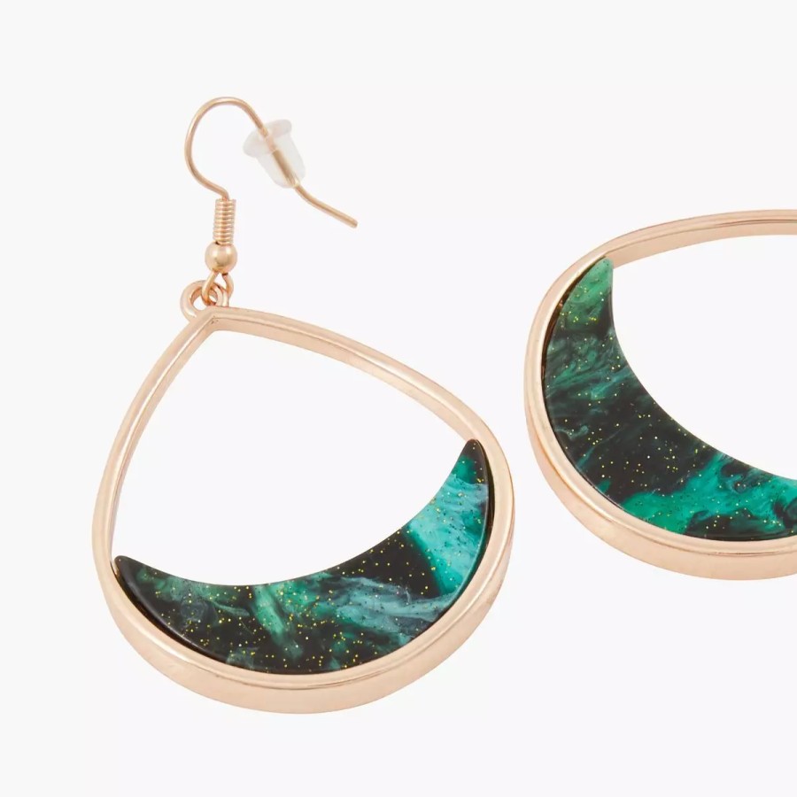 New Boucles D'Oreilles Pendantes En Metal Avec Resine Monte Carlo Boucles D'Oreilles