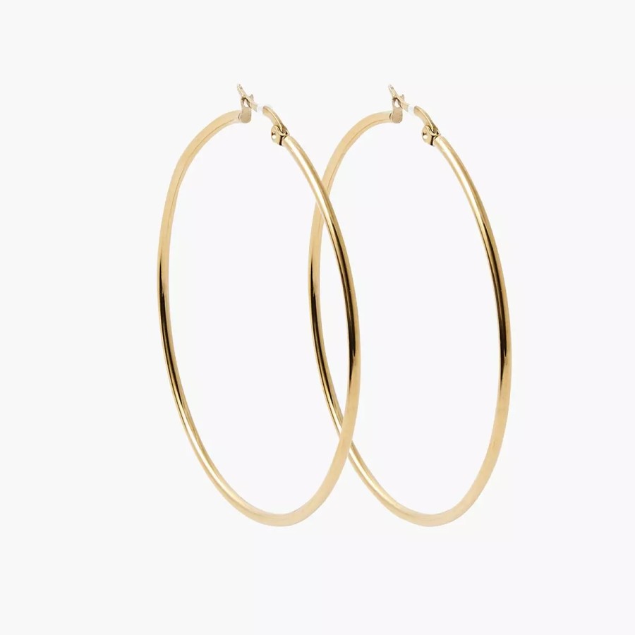 Clearance Creoles Fines En Acier Boucles D'Oreilles
