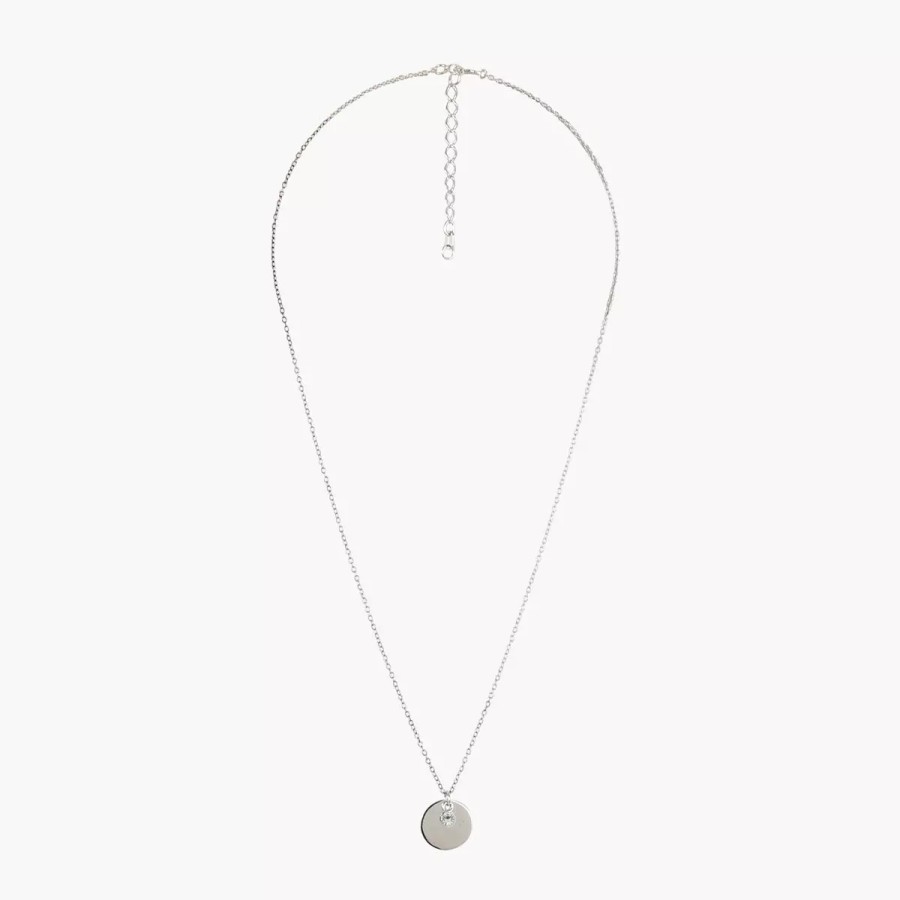 Clearance Collier Medaille Et Diamant Argent Garanti Silver Idol Colliers Argent Garanti