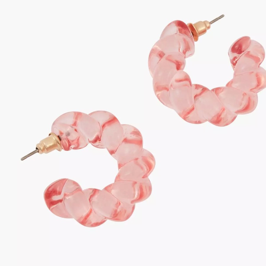 New Creoles Resine Torsadee Boucles D'Oreilles