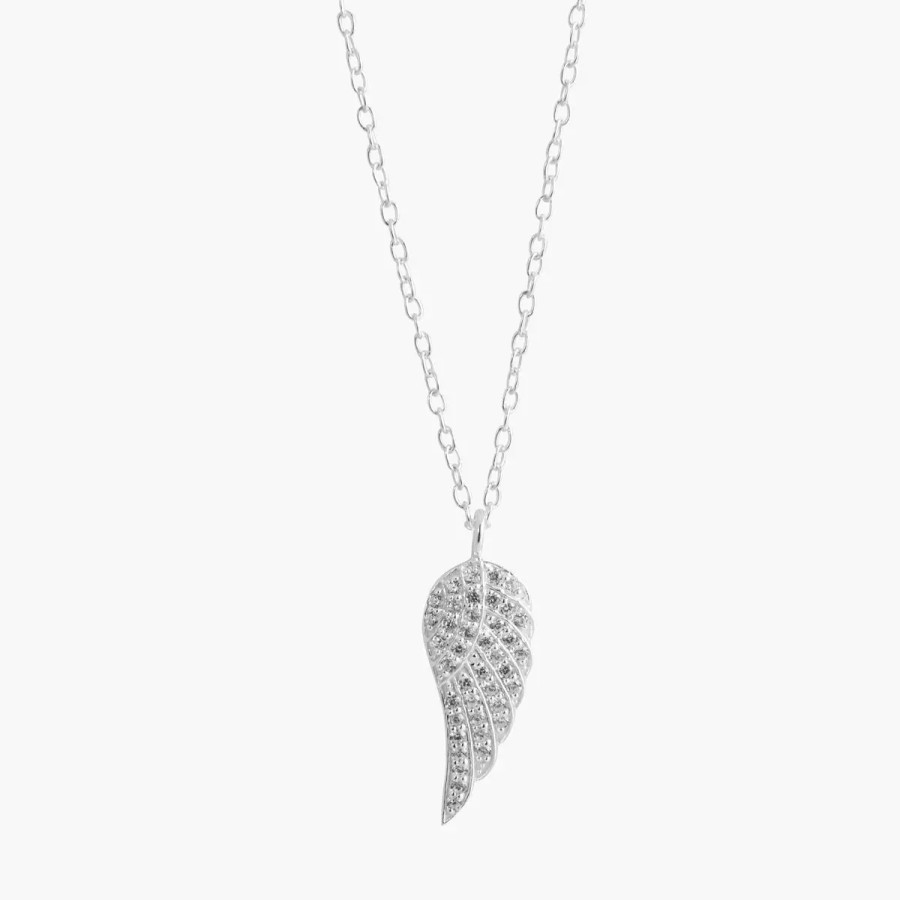 Hot Collier Aile Zirconium Argent Garanti Colliers Argent Garanti