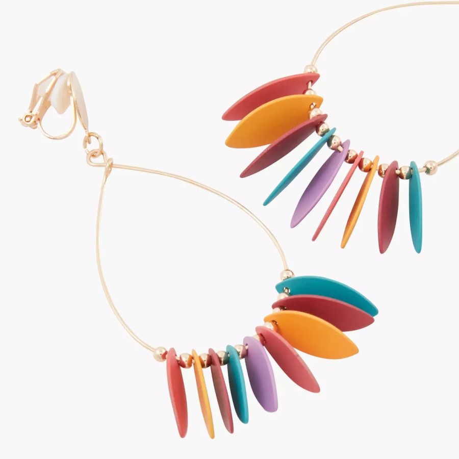 Hot Boucles D'Oreilles Goutte Avec Navettes Colorees Boucles D'Oreilles