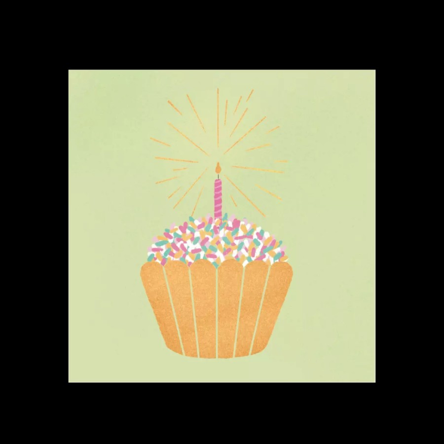 Best Carte De Voeux Cupcake Avec Bougie Papeterie