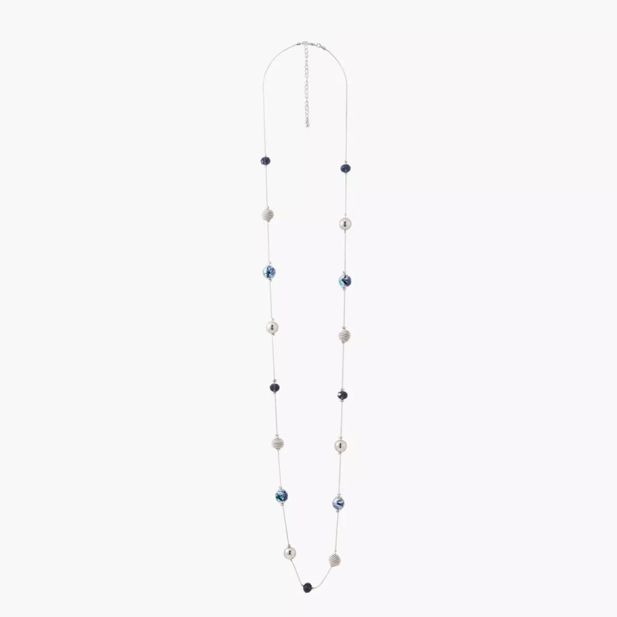 Clearance Sautoir Perles Fantaisie City Azur Colliers