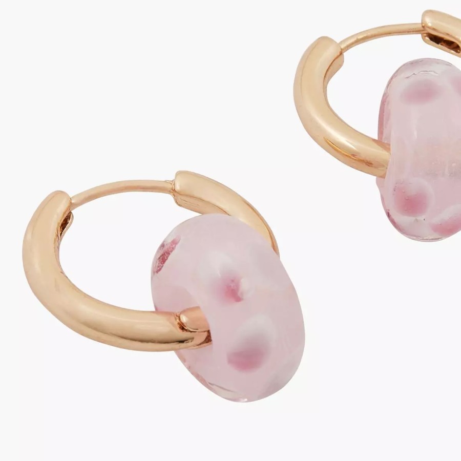 Hot Petites Creoles Perles De Verre City Blush Boucles D'Oreilles