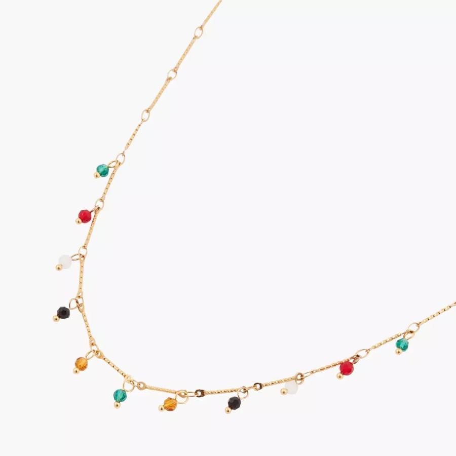 Best Collier En Acier Avec Pierres Facettees Colliers