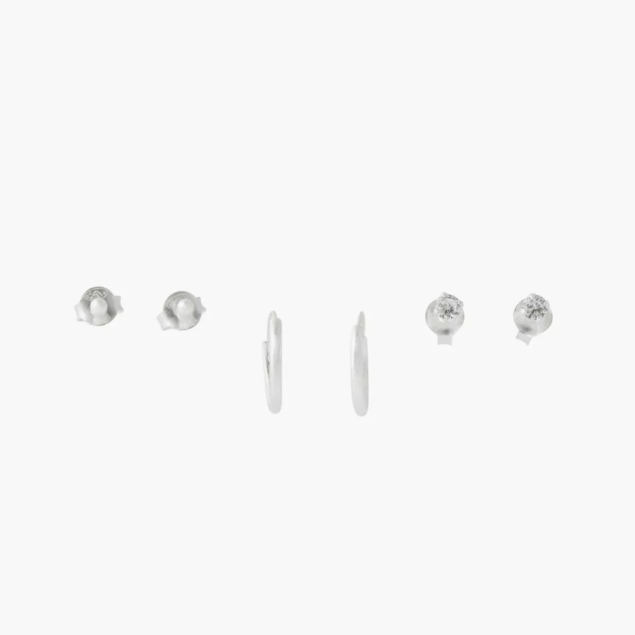 Online Set De 3 Boucles D'Oreilles Argent Garanti Boucles D'Oreilles Argent Garanti