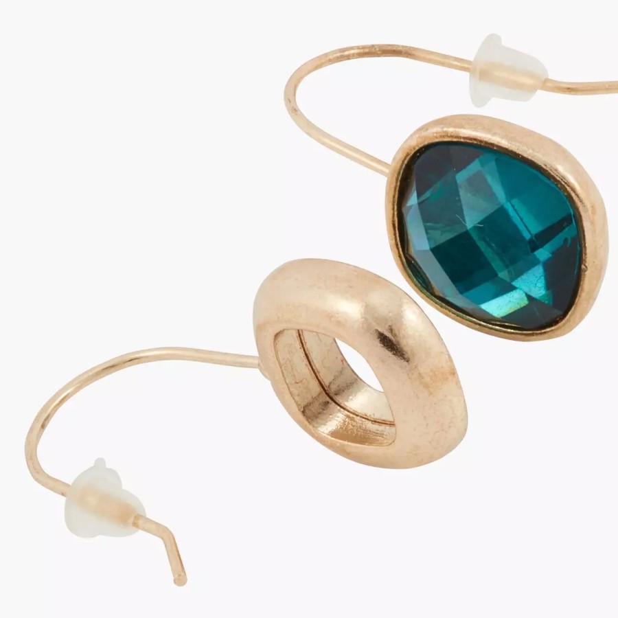 Online Boucles D'Oreilles Avec Pierres Carrees Facettees Scultured Glass Boucles D'Oreilles